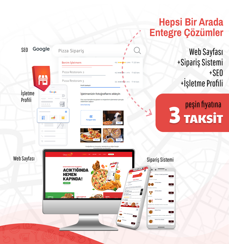 Online yemek sipariş sistemi önizlemesi